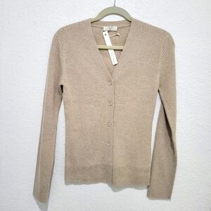 One Grey Day Ribbed Cardigan Sz M NWT
